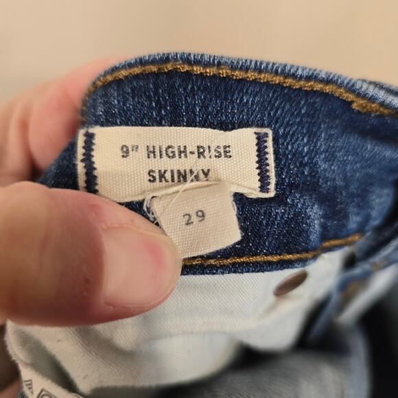 Women's Madewell 9" High-Rise Skinny Distressed Denim Jeans Raw Ankles | Size 29 - Picture 10 of 11